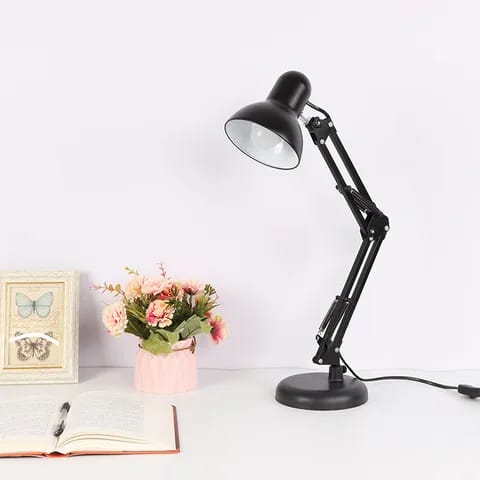 Eye Clip Desk Lamp Creative Foldable Table Lamp Led Charging Study Reading Light Bedroom Bedside Student Metal Landing Light(Black)
