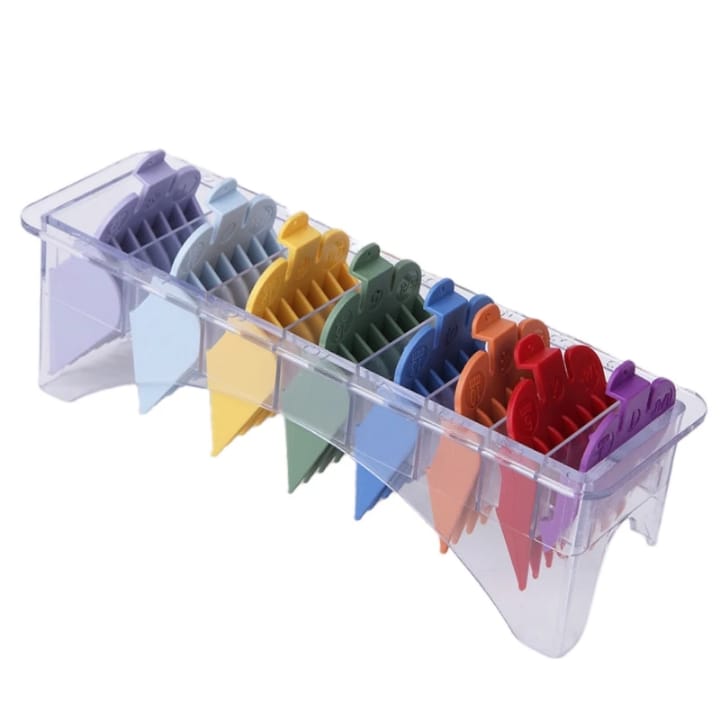 Professional 8 Color Hair Clipper Guide Combs Clipper Guard Combs Attachment 1 To 8-Great Fits For Professional Most Hair Clippers Beard Trimmer