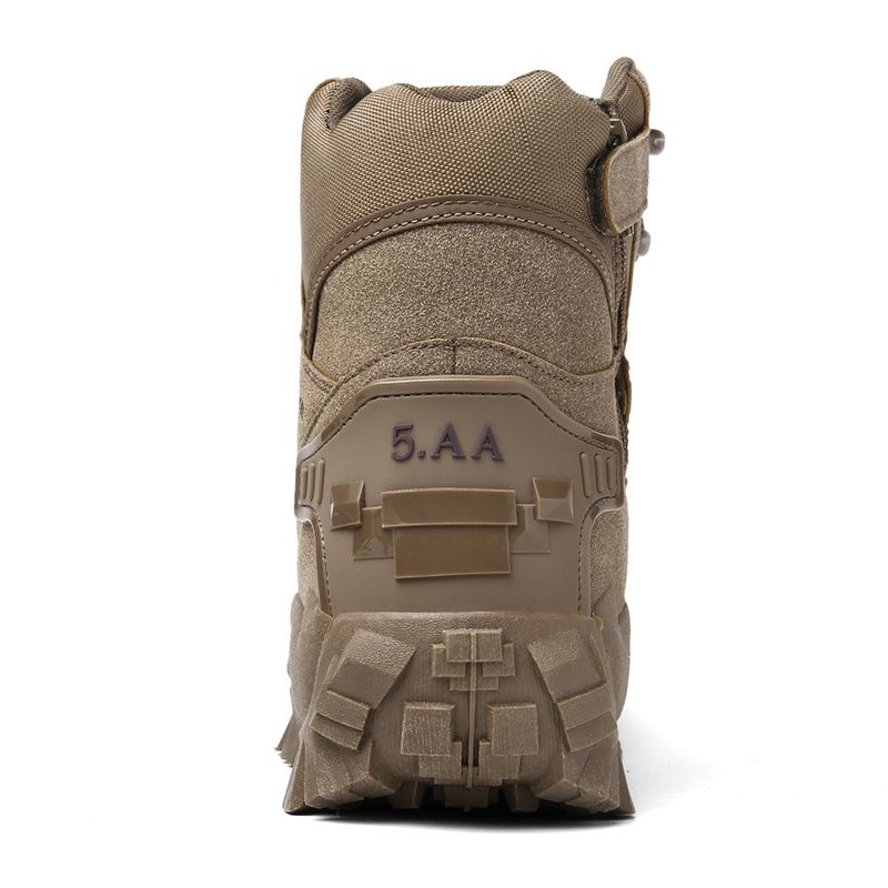 Kenyan Outdoor Enthusiast's Choice - High-Top Desert Tan Tactical Military Boots