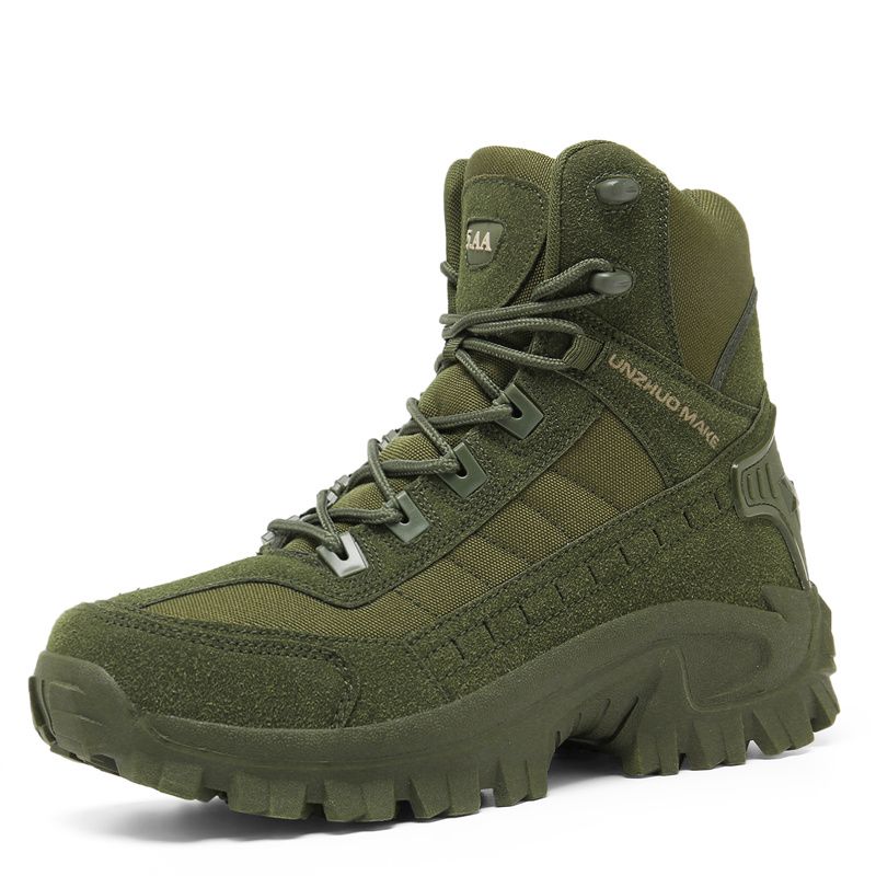 Kenyan Outdoor Enthusiast's Choice - High-Top Desert Tan Tactical Military Boots