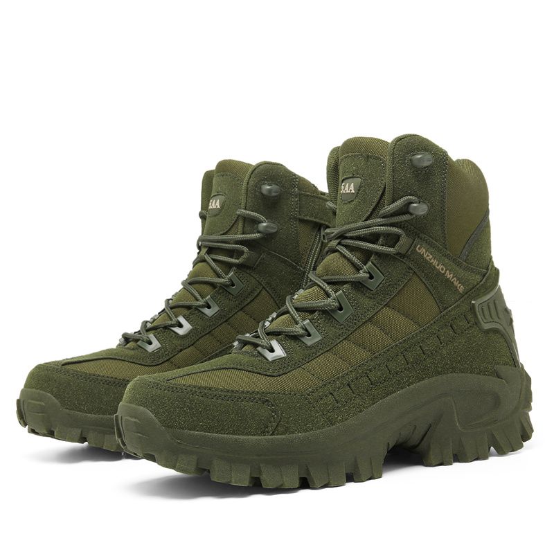 Kenyan Outdoor Enthusiast's Choice - High-Top Desert Tan Tactical Military Boots