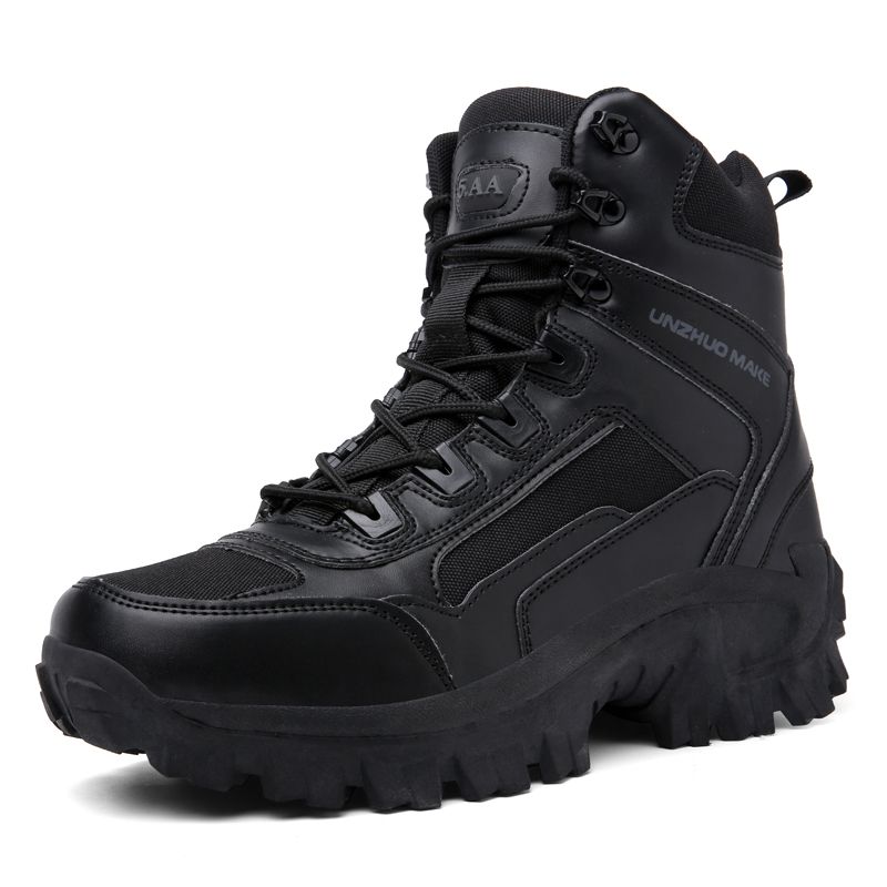 Men's  Fashionable and Wear-resistant Tactical Combat Boots - High-Top, All-Terrain, Breathable