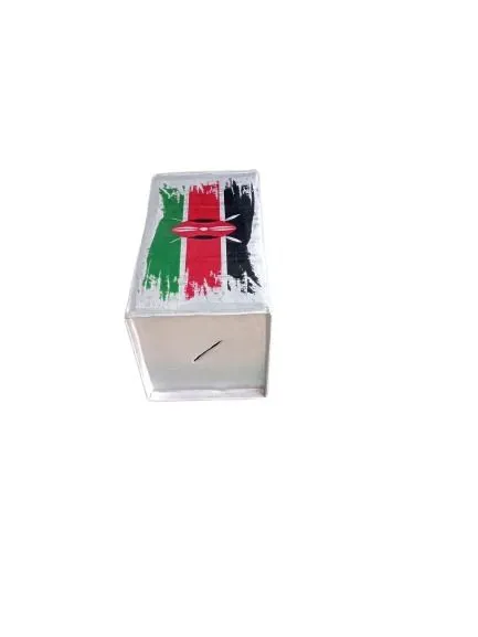 Kenya Flag Inspired Handmade Tin Home Bank ,Piggy Bank Savings Box