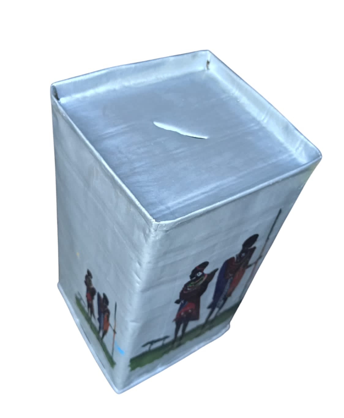 Masai Inspired Handmade Tin Home Bank ,Piggy Bank Savings Box