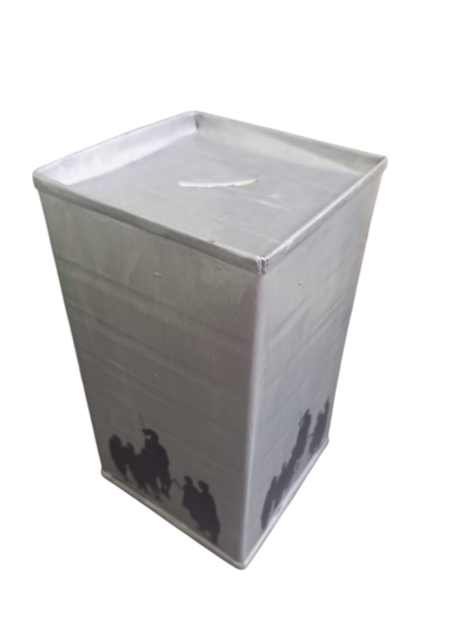 Silhoutte of Masai Worriors Jumping Handmade Tin Home Bank ,Piggy Bank Savings Box