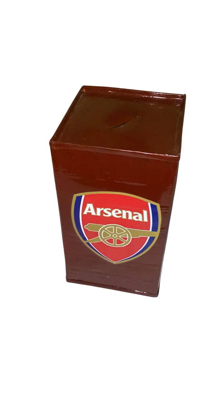 Arsenal FC Home Bank,Handmade Tin Piggy Bank,Savings Box.