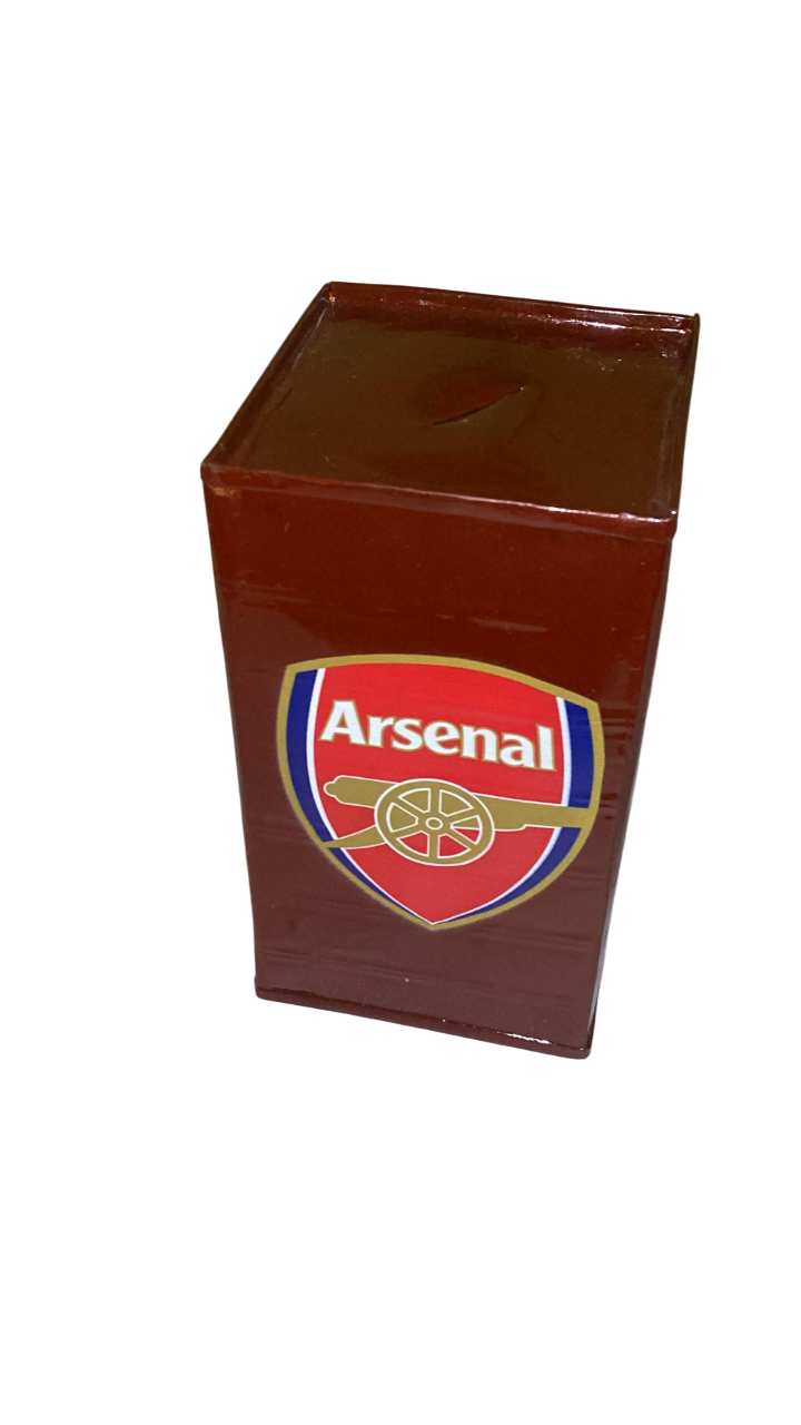 Arsenal FC Home Bank,Handmade Tin Piggy Bank,Savings Box.