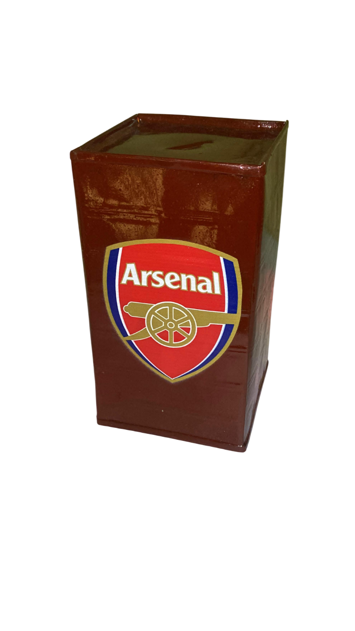Arsenal FC Home Bank,Handmade Tin Piggy Bank,Savings Box.