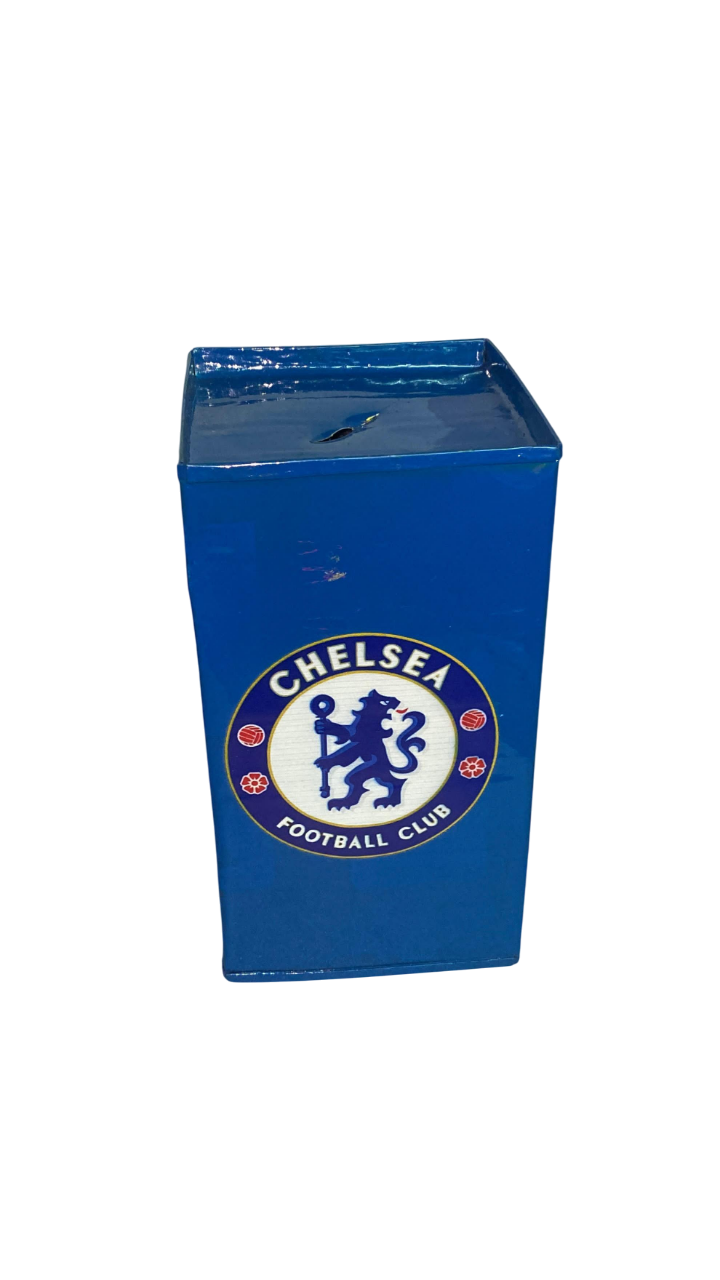 Chelsea FC Home Bank,Handmade Tin Piggy Bank,Savings Box.