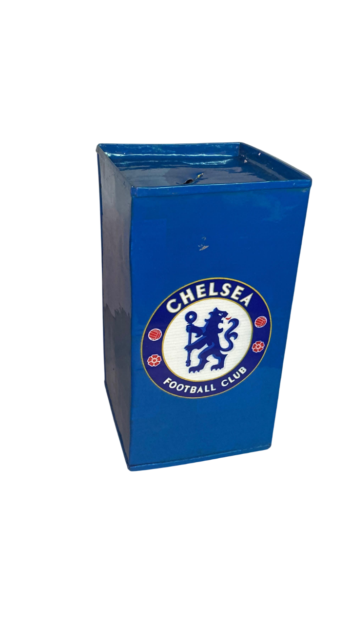 Chelsea FC Home Bank,Handmade Tin Piggy Bank,Savings Box.