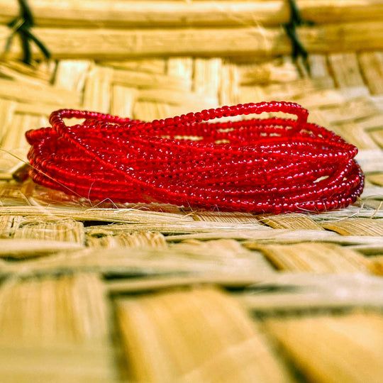 Unapologetic Traditional Waist Beads/Red Waist Beads / 2 piece waist beads /belly chain for women and girls/Beach Jewelry/Fashion Accessory