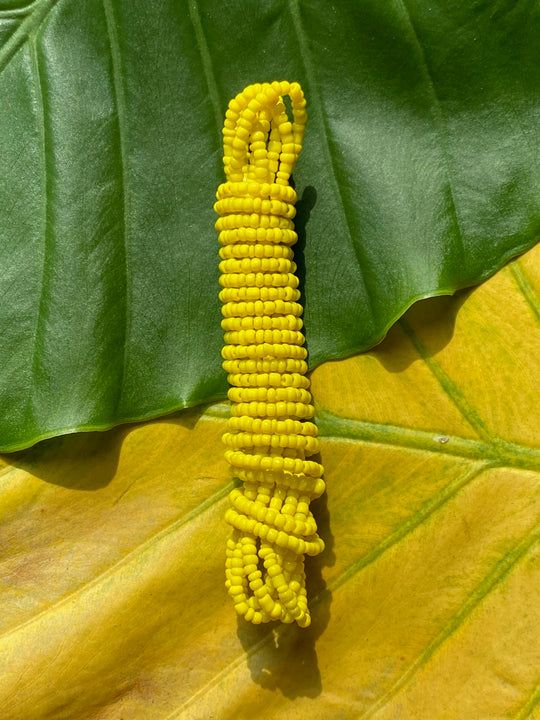 Ancestral Fire Traditional Waist Beads/ 3 piece Yellow waist beads /belly chain for women and girls/Beach Jewelry/Fashion Accessory