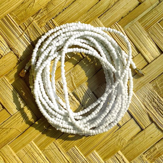 Big Woman Energy Traditional Waist Beads/ 2 piece White waist beads /belly chain for women and girls/Beach Jewelry/Fashion Accessory