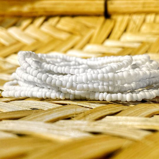Big Woman Energy Traditional Waist Beads/ 2 piece White waist beads /belly chain for women and girls/Beach Jewelry/Fashion Accessory