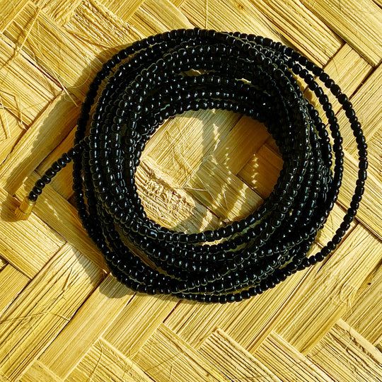 Black Waist Beads/ 3 piece Black waist beads /belly chain for women and girls/Beach Jewelry/Fashion Accessory