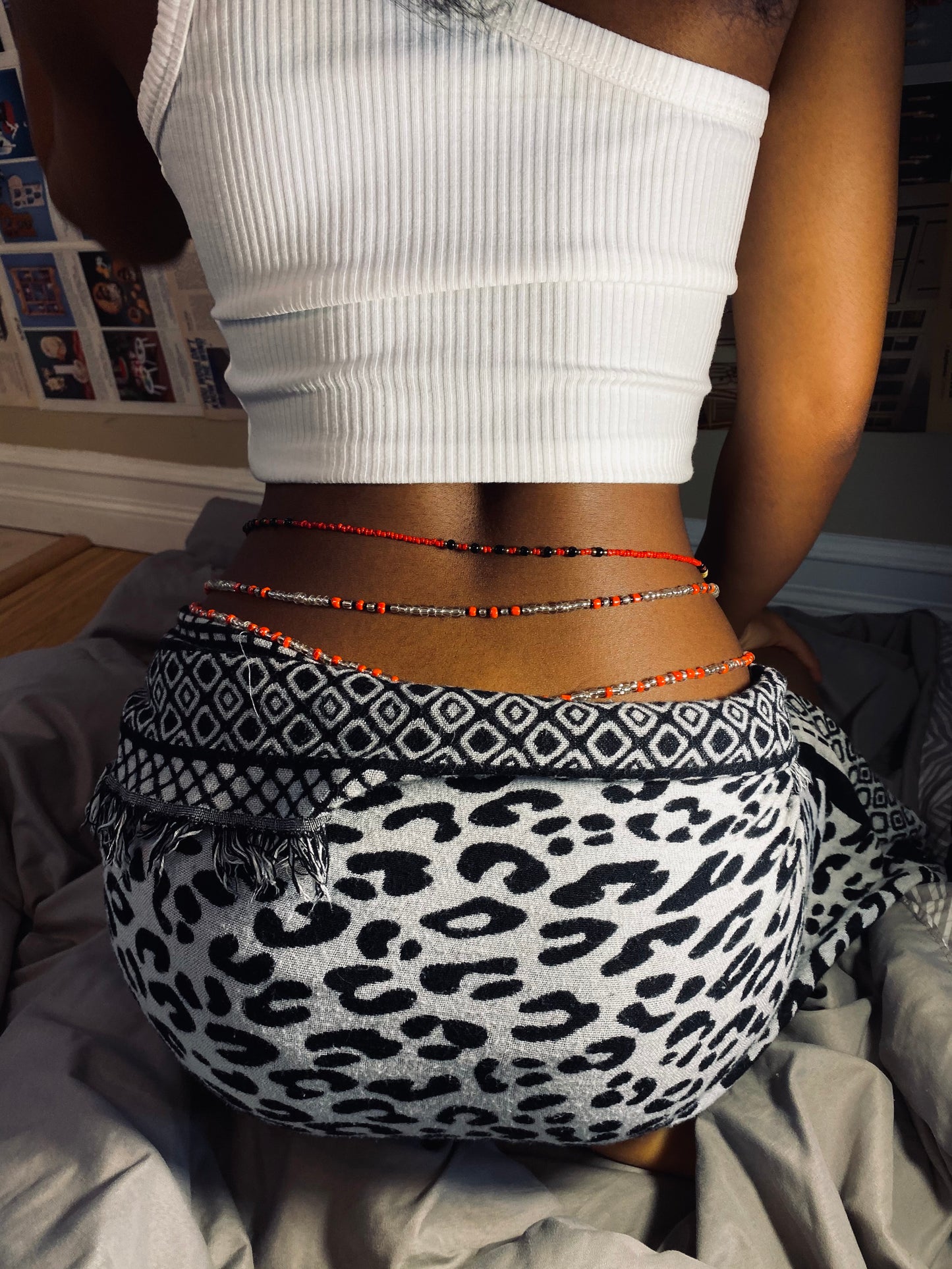 Seductive Strands:Triple-Layer Waist Beads for Divine Curves..