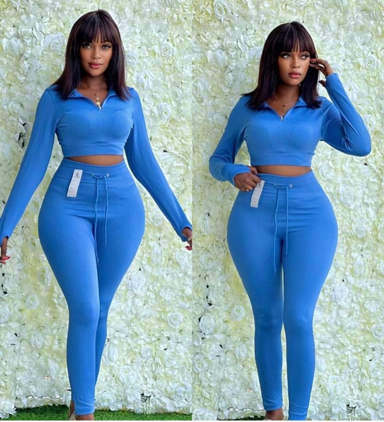 2Pcs Set Yoga Set Women Sport Suit Gymwear Workout Clothes Long Sleeve Gym Crop Top High Waist Leggings Fitness Sports Wear