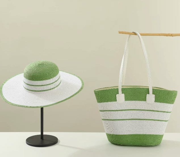 Stylish Summer Bag + Sun Hat Set – Perfect for Beach Days, Picnics, and Casual Outings! Lightweight, Trendy, and Durable Accessories to Keep You Chic and Sun-Protected All Summer Long.