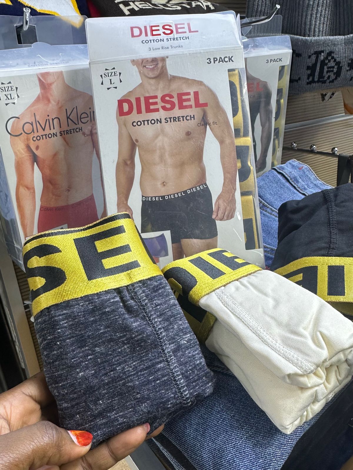 DIESEL  BOXERS COTTON STRETCH ,3-PACK CLASSIC PER BOX