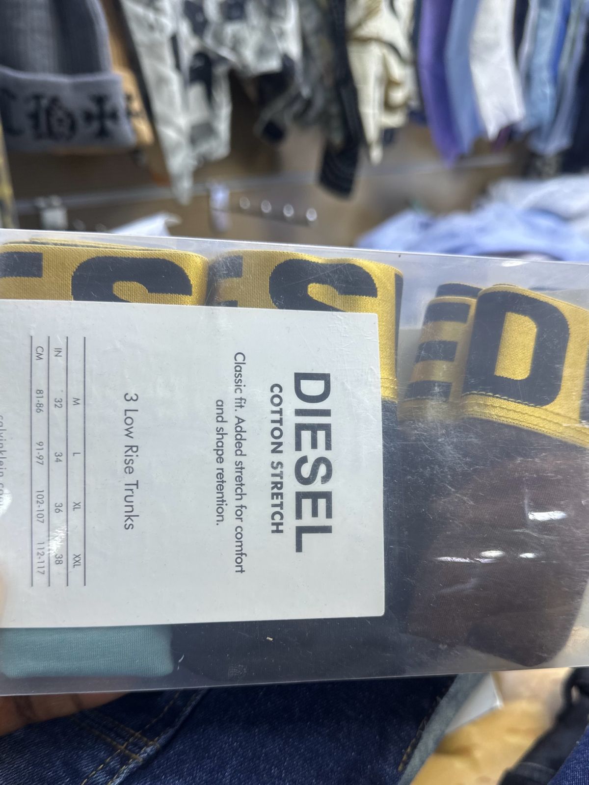 DIESEL  BOXERS COTTON STRETCH ,3-PACK CLASSIC PER BOX