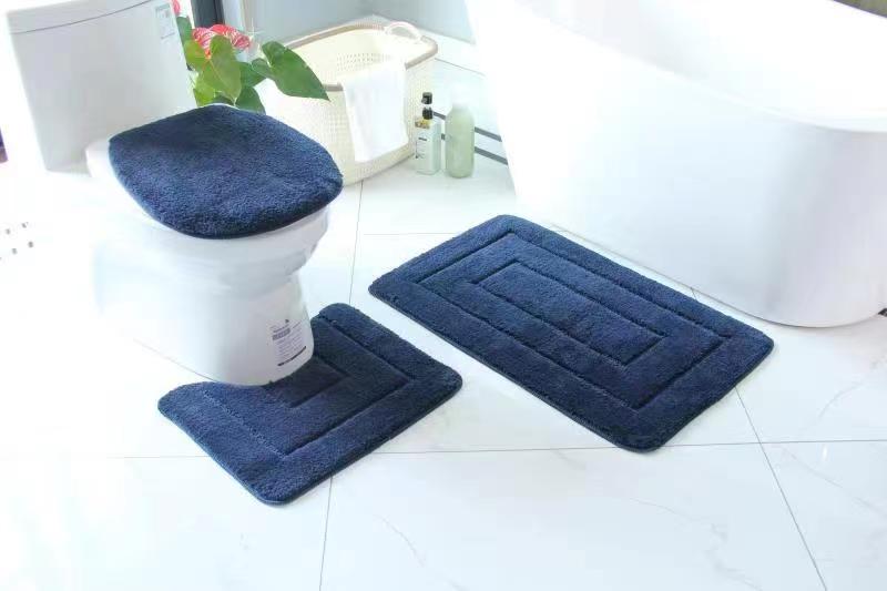3pcs Set Soft Non-Slip Bathroom Shower Toilet Mats