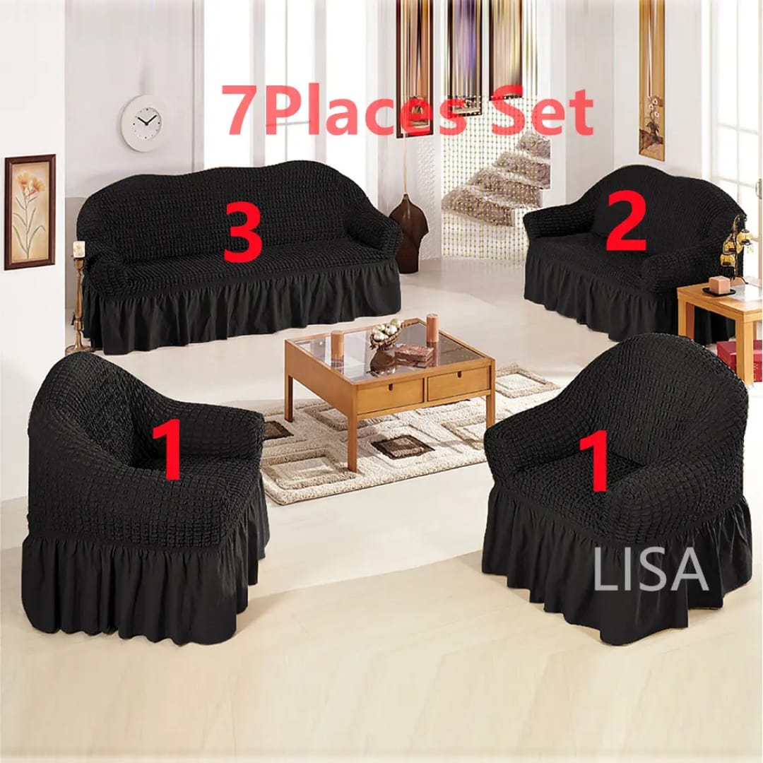 🔅🔅🔅 IMPORTED LOOSE COVERS – 7 SEATER SET 🔅🔅🔅 🔥 PRICE DROP ALERT! 🔥 Transform your living room in seconds with these elegant, stretch-fit loose covers – straight from Turkey! 🇹🇷 ✨ Perfect F