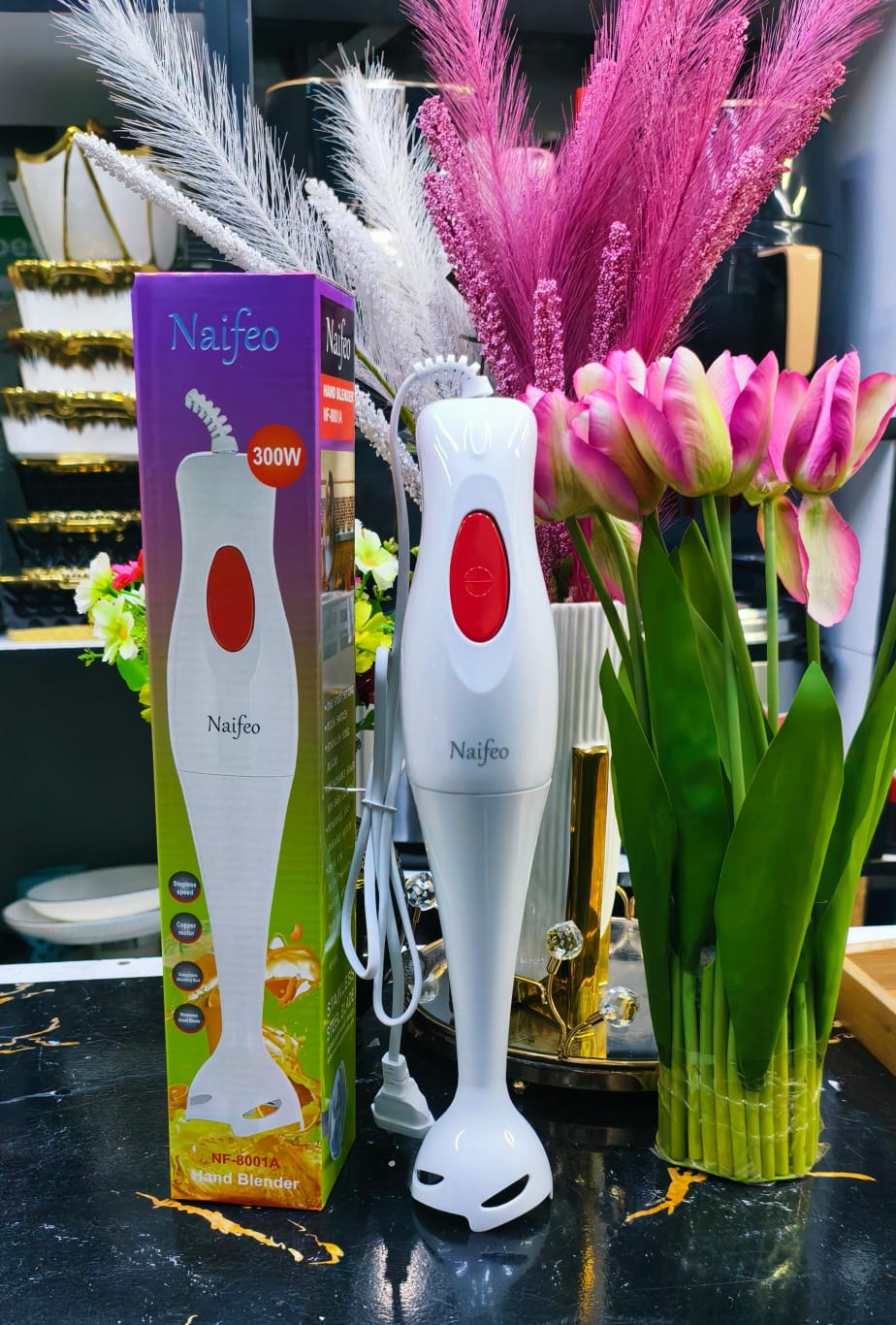 LATEST DESIGN Handblender Portable Hand Blender Electric Mixer Easy to Use Electric Meat Grinder Food Mixer for Household, Stainless Steel