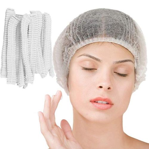quality disposable White Hair Nets (Headnets) - 100pcs