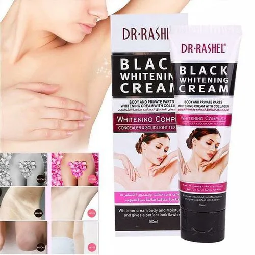 DR RASHEL Black Whitening Cream Armpits, Inner Thighs, Bikini Line, Dark Knuckles And Knees