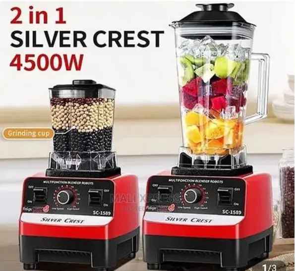 OFFER SilverCrest Heavy Duty Commercial Pro Blender +Grinder Jar