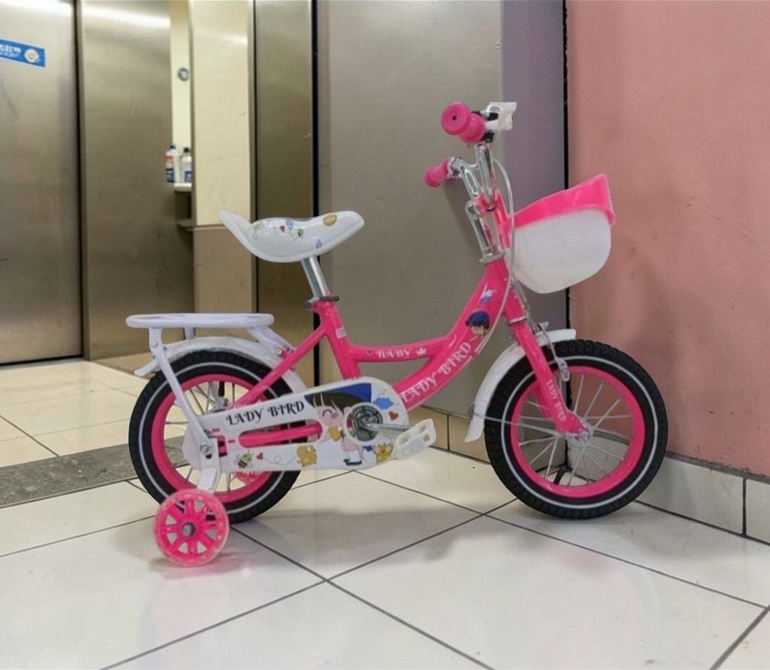 Lady Bird Girls Bikes –Size 16" – With trainer wheels, suitable for ages 4-7 years