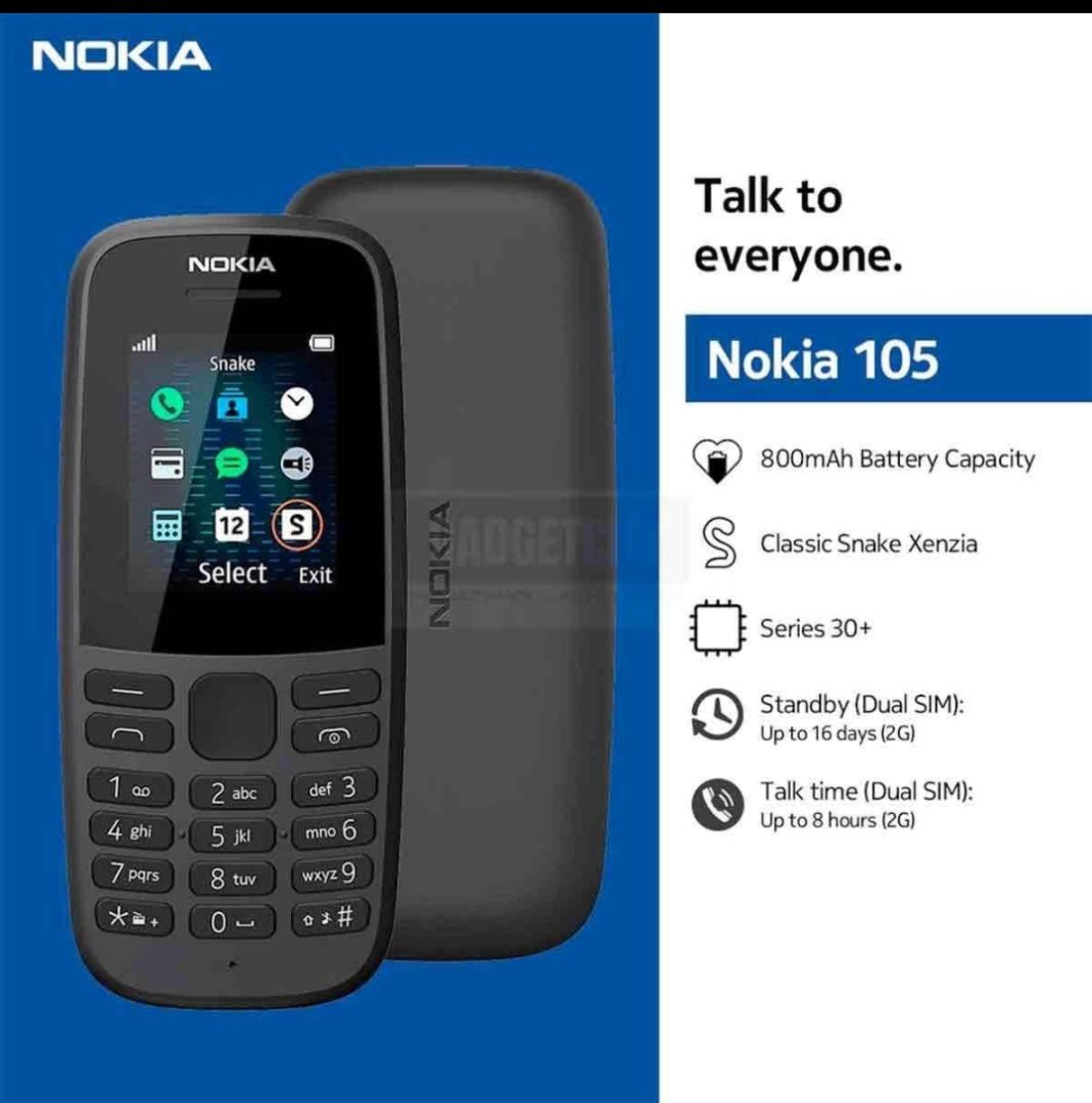 Brand new Nokia 105 Feature Phone , Dual SIM , and Long Battery Life