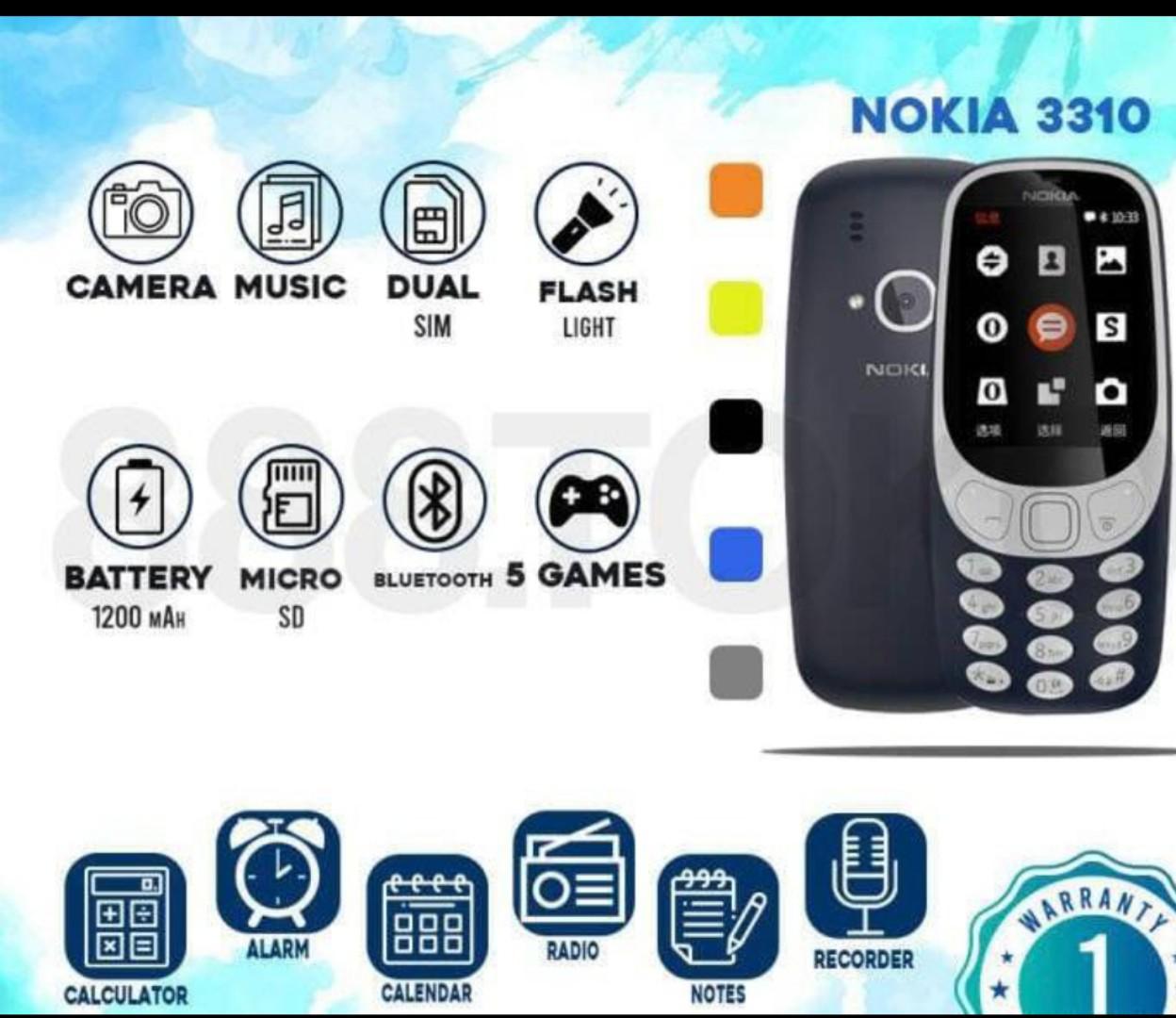 Brand New original Nokia 3310,8gb with a free charger