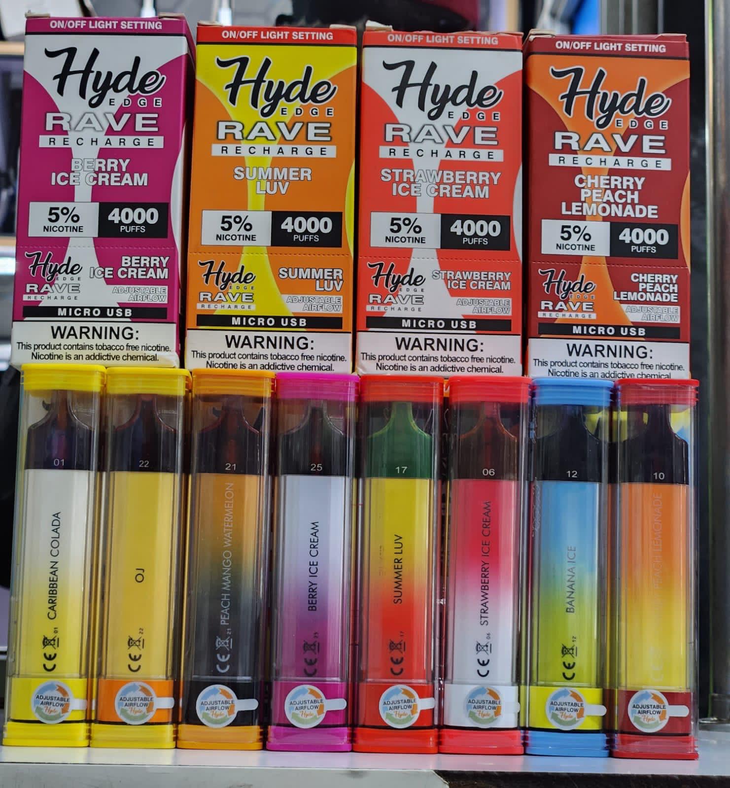 Hyde edge rechargeable vapes 4000 puffs e-cigarette