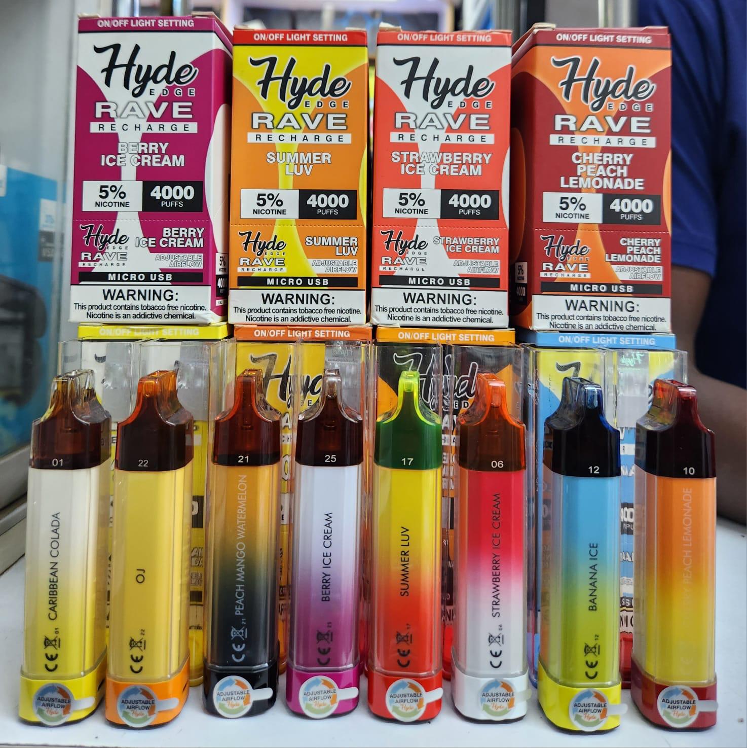 Hyde edge rechargeable vapes 4000 puffs e-cigarette