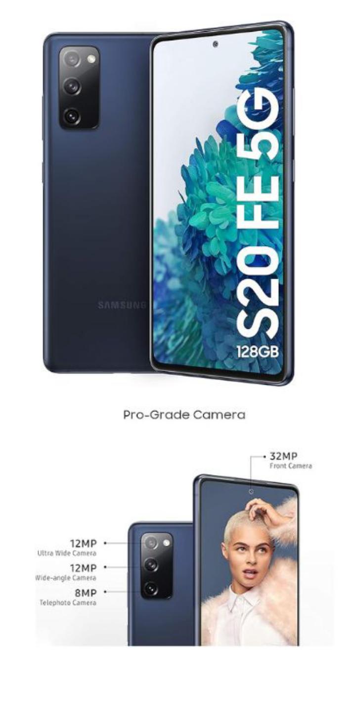 Brand New Samsung Galaxy S20 FE – 6.5″ FHD+ 120Hz, Triple Camera 12MP, 6GB+128GB, 4500mAh