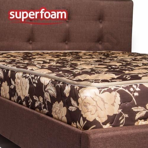 Superfoam Morning Glory Medium Density Quilted - Brown ,Red 5*6---8 Inches quilted mattress