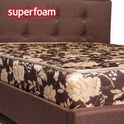 Superfoam Morning Glory Medium Density Quilted - Brown ,Red 5*6---8 Inches quilted mattress