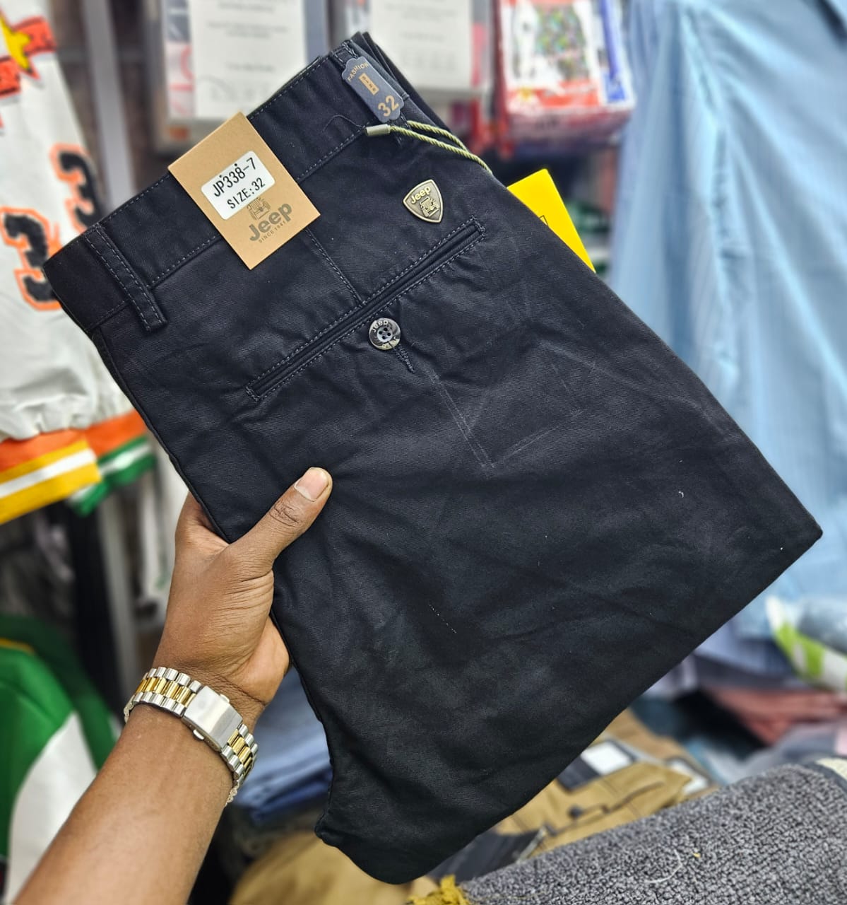 High quality hard Khaki men smart casual trousers straight slim fit smart casual casual, business and official.