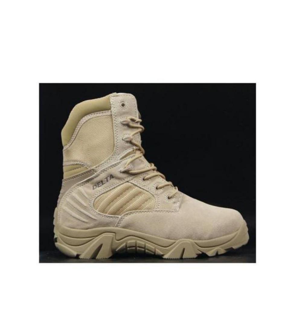DELTA MILITARY DESERT COMBAT BOOTS SHOES. BEIGE/BRWON