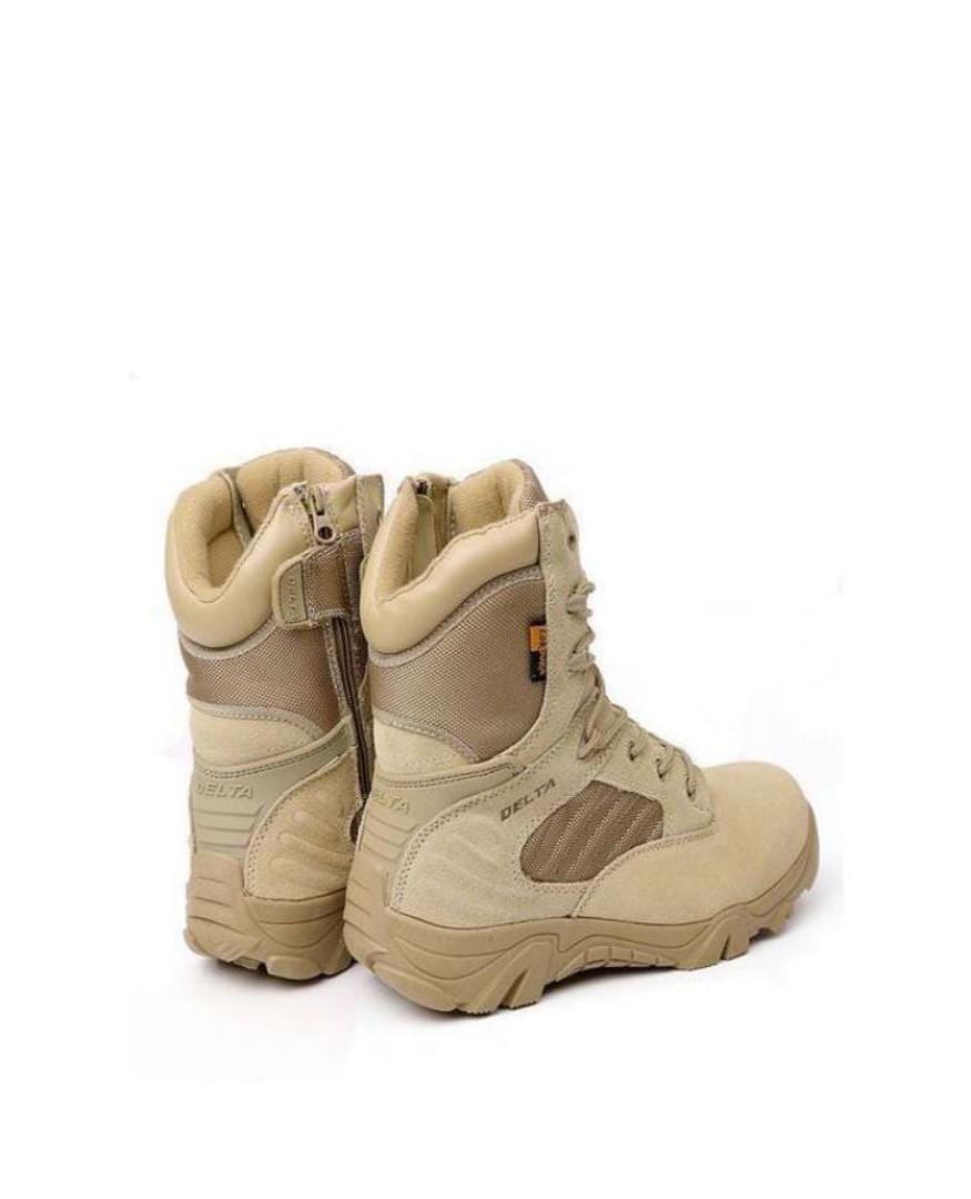 DELTA MILITARY DESERT COMBAT BOOTS SHOES. BEIGE/BRWON