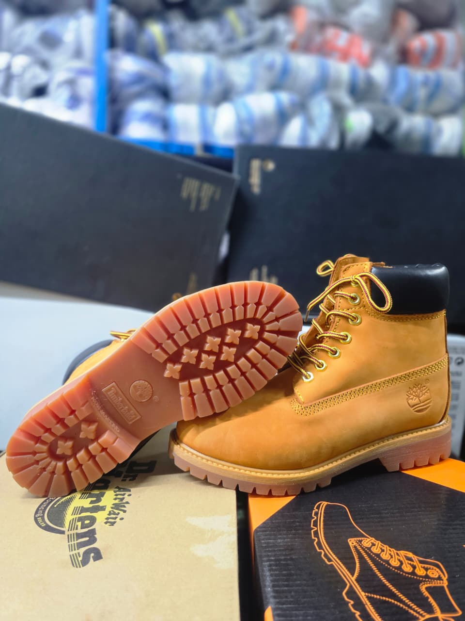 BROWN LEATHER TIMBERLAND BOOTS – 
Description:
Timberland brown leather boots made from premium genuine leather for durability and long-lasting comfort. Designed with a strong rubber