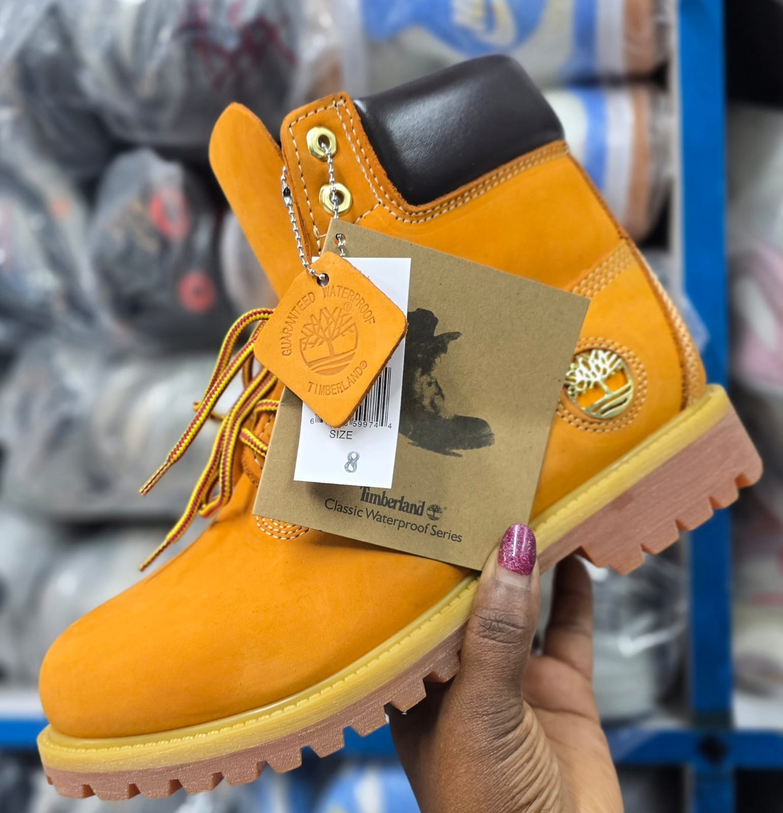 BROWN LEATHER TIMBERLAND BOOTS – 
Description:
Timberland brown leather boots made from premium genuine leather for durability and long-lasting comfort. Designed with a strong rubber