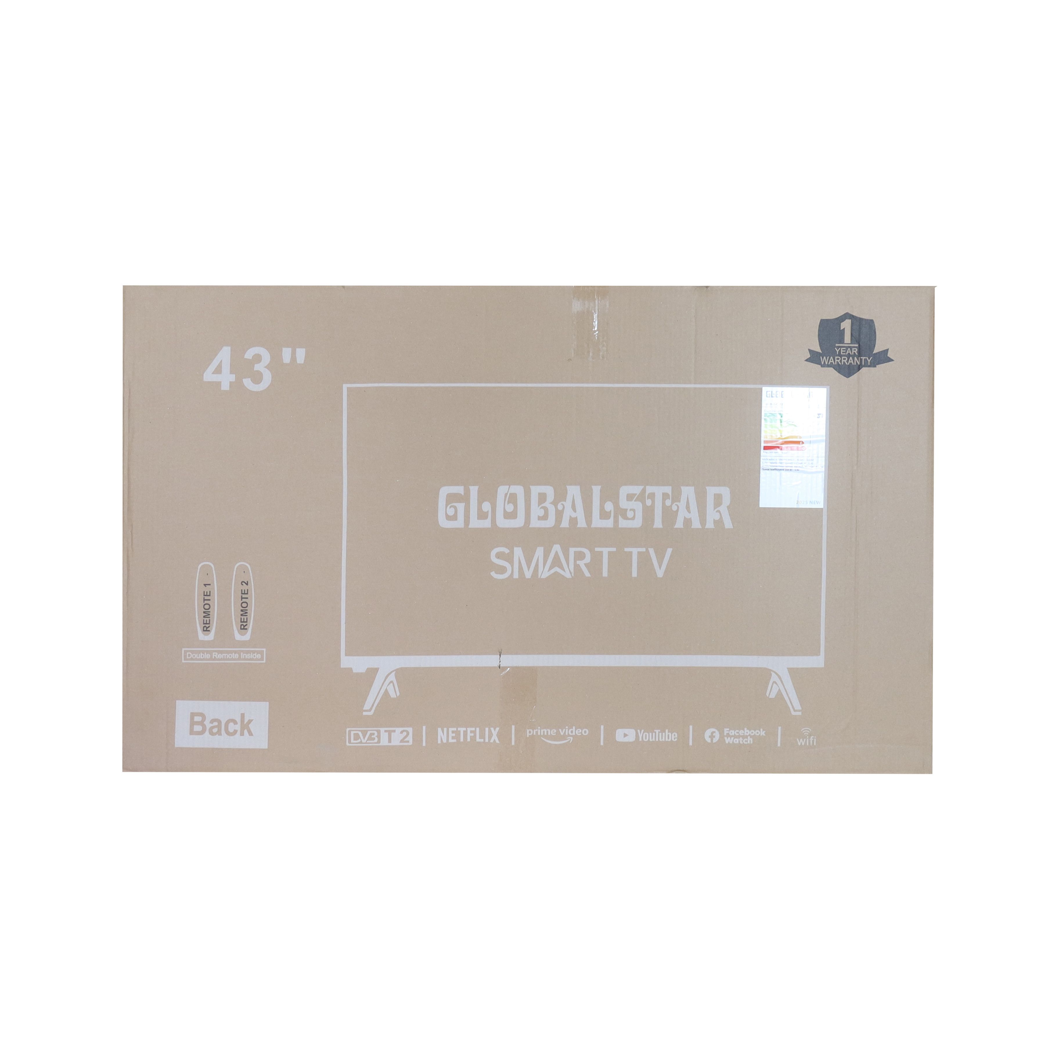 Globalstar 43 inch Frameless Bluetooth Smart TV(GS-43UK64)Netflix Youtube Android AC Energy Saving Televison 1G+8G