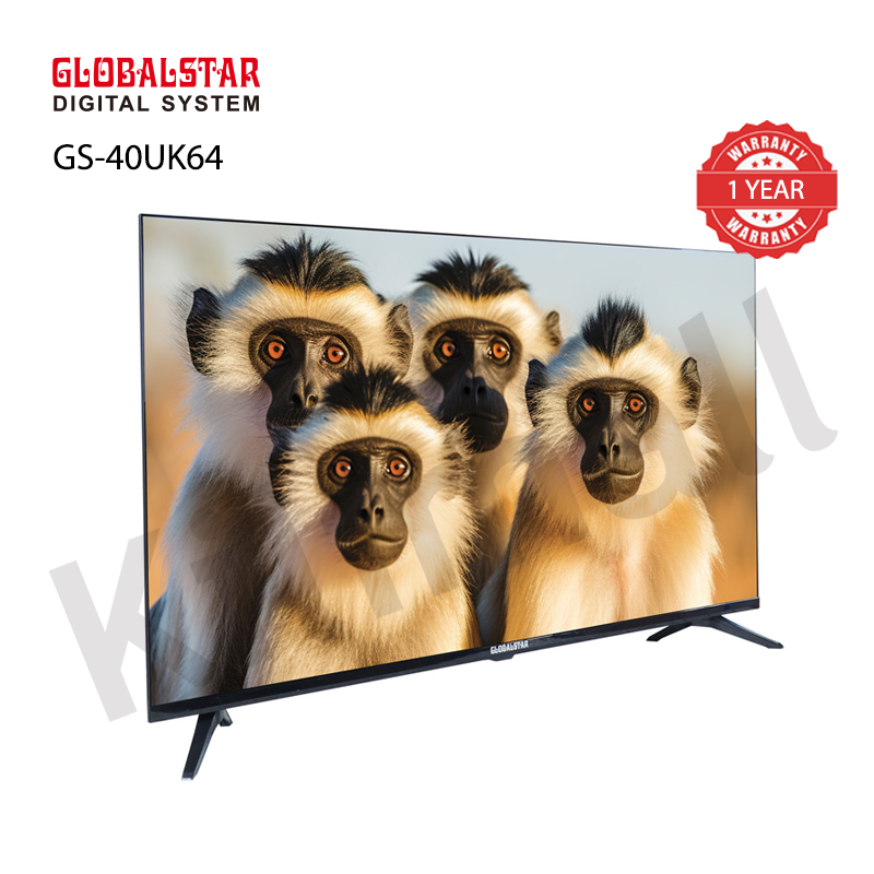 Globalstar 40 inch Frameless Bluetooth Smart TV(GS-40UK64)Netflix Youtube Android AC Energy Saving Televison 1G+8G