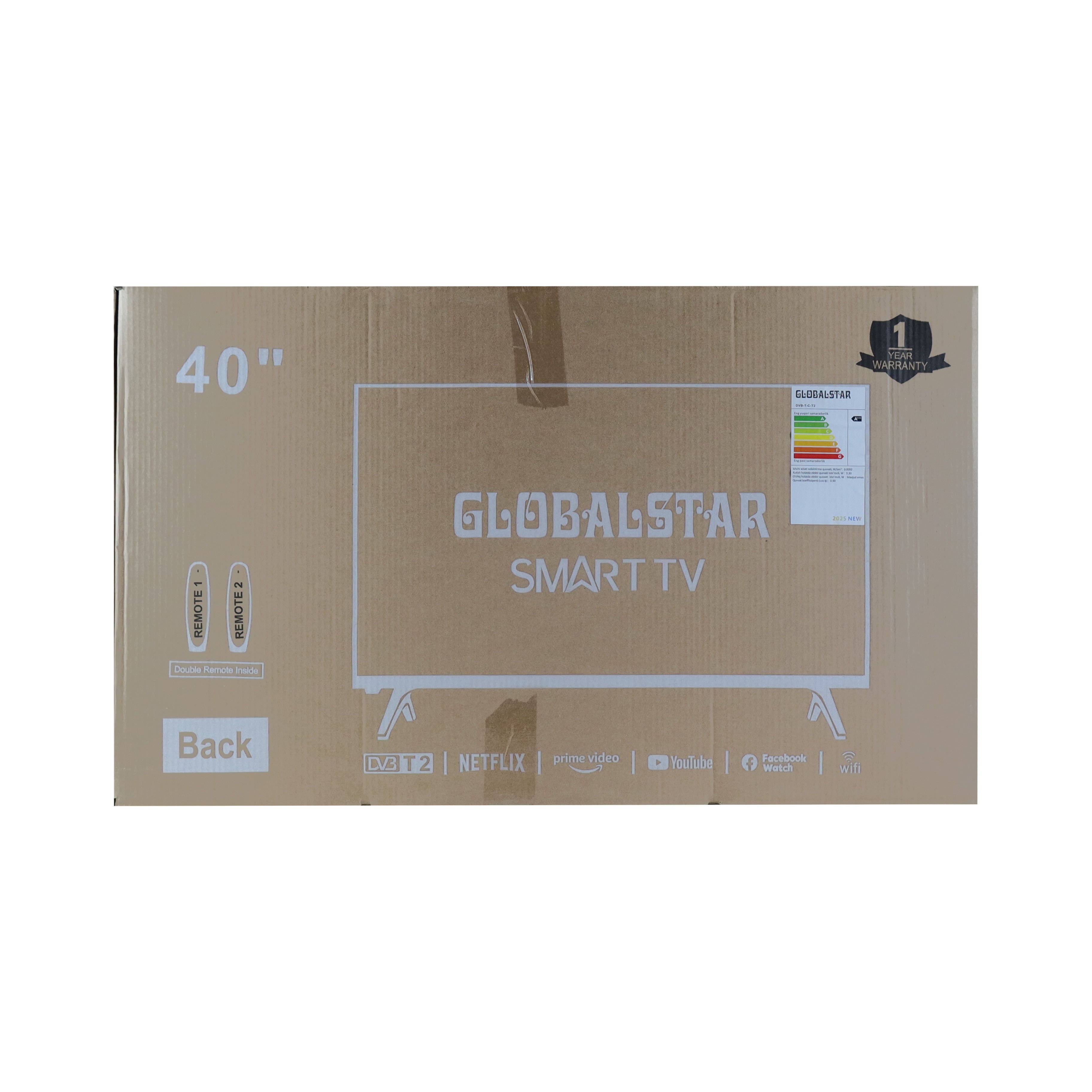 Globalstar 40 inch Frameless Bluetooth Smart TV(GS-40UK64)Netflix Youtube Android AC Energy Saving Televison 1G+8G