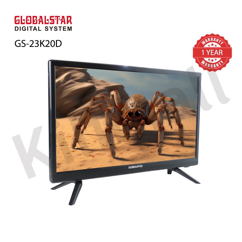Globalstar 23 inch Digital Tv (GS-23K20D) AC100-240V/DC12V DV3 T2 - HDMI, USB, LED SCREEN DIGITAL TV