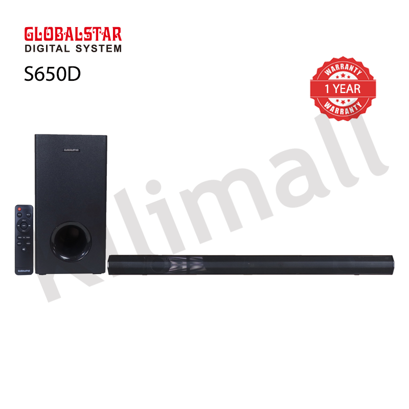 GLOBALSTAR S650D 2.1CH Soundbar Woofer HI-FI BT Speaker Systems AC/DC Subwoofer Home Audio System 80W with Remote Control Bluetooth Speaker