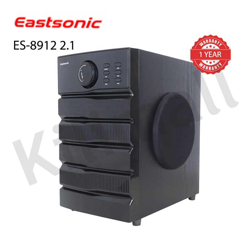 EASTSONIC ES-8912 2.1CH Multimedia Bluetooth Woofer Speaker System ES-8912 Subwoofer Soundbar BT/USB/SD/FM Subwoofer Home Audilo System Soundbar with Remote Control 8000W