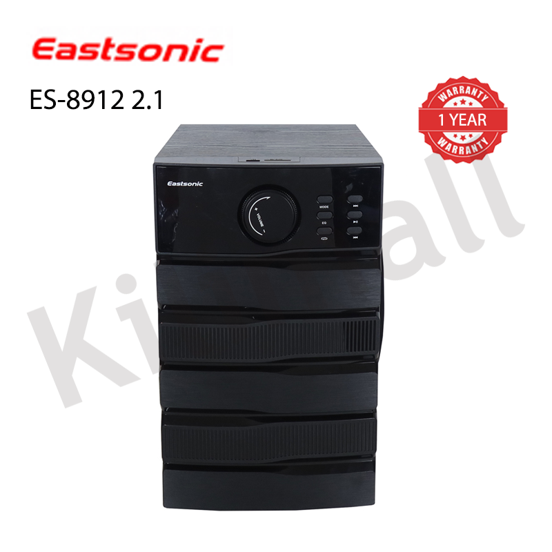 EASTSONIC ES-8912 2.1CH Multimedia Bluetooth Woofer Speaker System ES-8912 Subwoofer Soundbar BT/USB/SD/FM Subwoofer Home Audilo System Soundbar with Remote Control 8000W